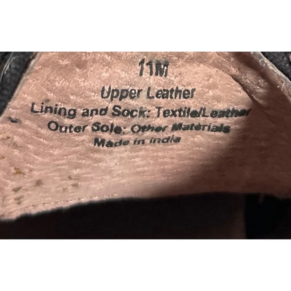 Banana Republic Mens Hinto Black Leather Derby Dress Shoes Size 11 M